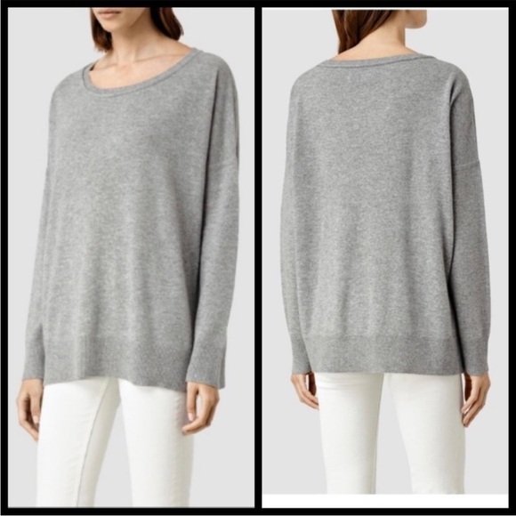 All Saints Char Boyfriend Jumper Sweater 100% Cashmere Sz2 - Picture 15 of 15